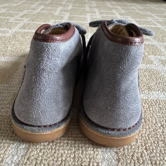 Jacadi Paris Gray Suede Desert Boots Toddler Chukka Shoes with Brown Trim EU 28 - Picture 8 of 10